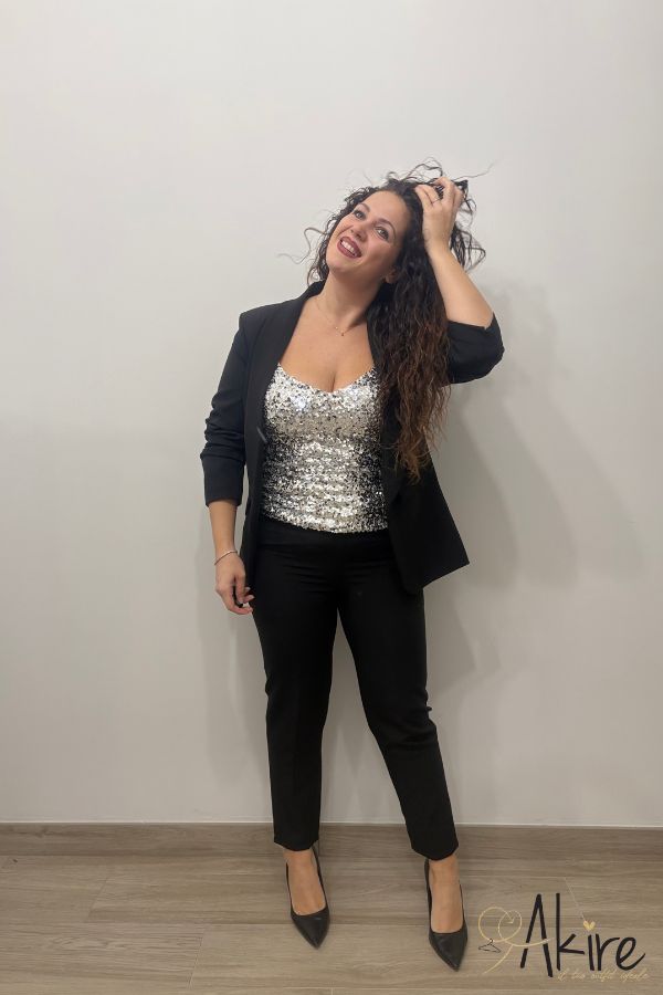 Canotta Top con Paillettes - immagine 5