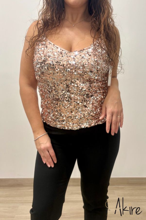 Canotta Top con Paillettes - immagine 3